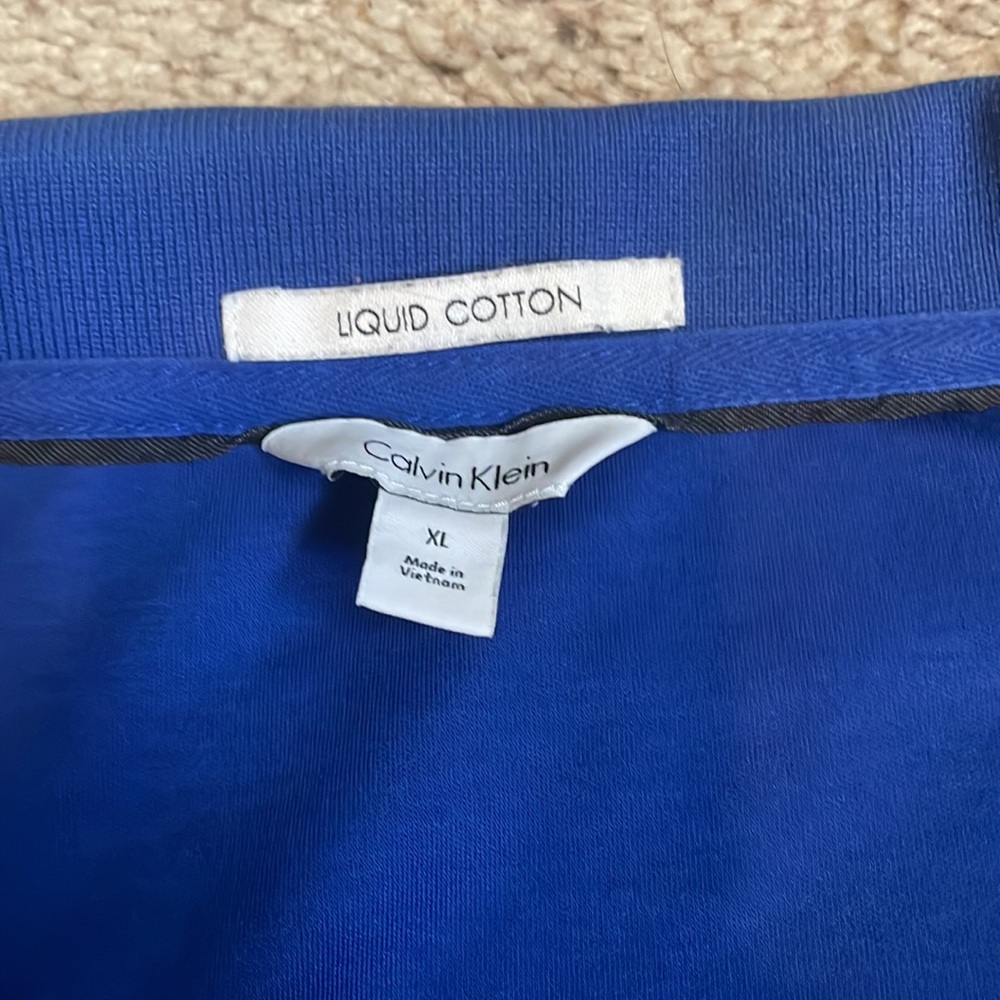 Calvin Klein blue polo shirt large NWOT - Picture 3 of 5